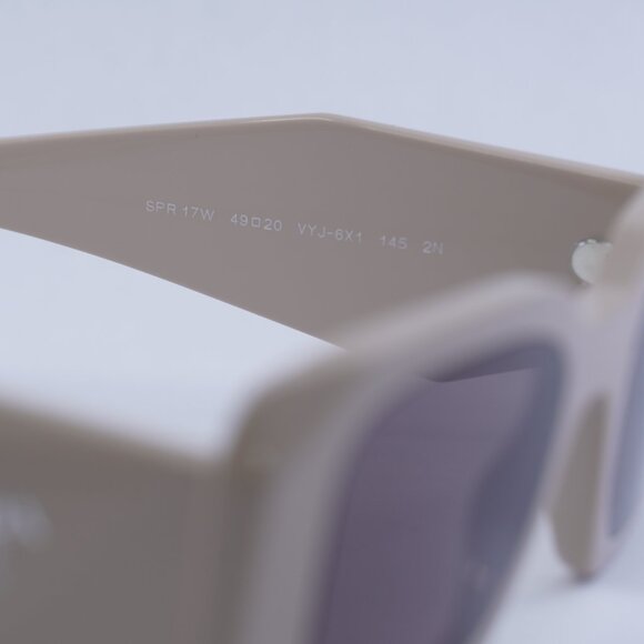 Prada PR17WS VYJ6X1 Sunglasses Powder Rectangle Frame, Purple Brown Lenses - Picture 5 of 13